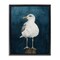 Stupell Industries Perched Coastal Bird Framed Floater Canvas Wall Art Design by Grace Popp